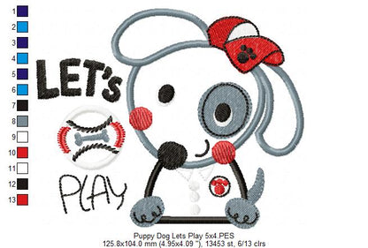 Puppy Dog Let's Play - Applique