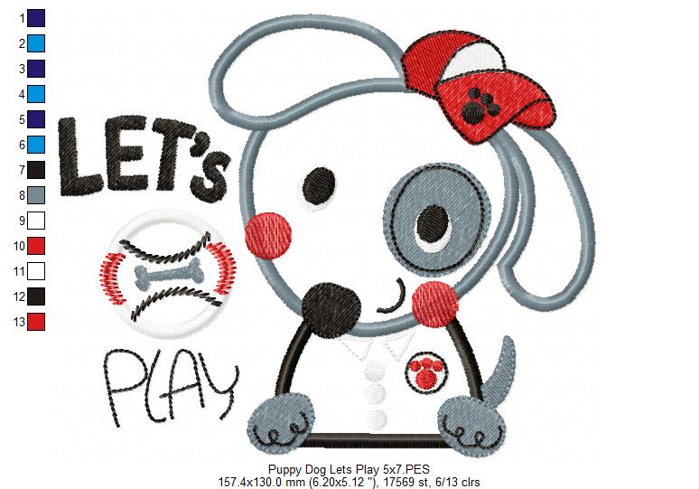 Puppy Dog Let's Play - Applique