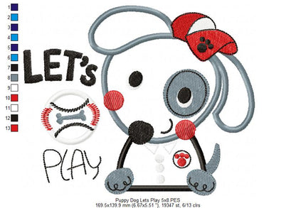Puppy Dog Let's Play - Applique
