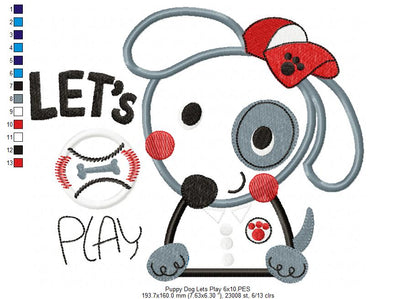 Puppy Dog Let's Play - Applique