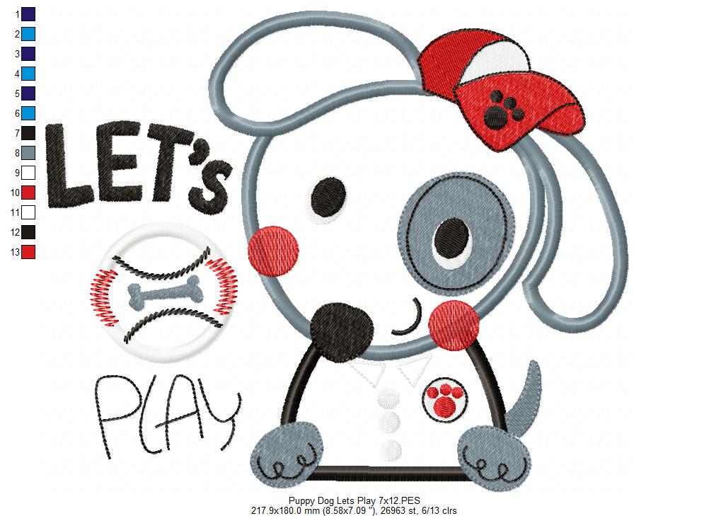 Puppy Dog Let's Play - Applique