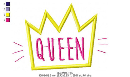Queen Crown Tiara - Applique