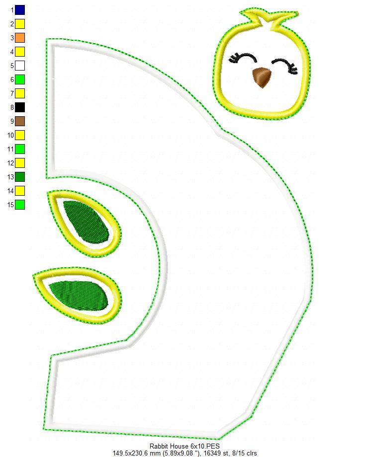 Easter House and Basket - ITH Project - Machine Embroidery Design