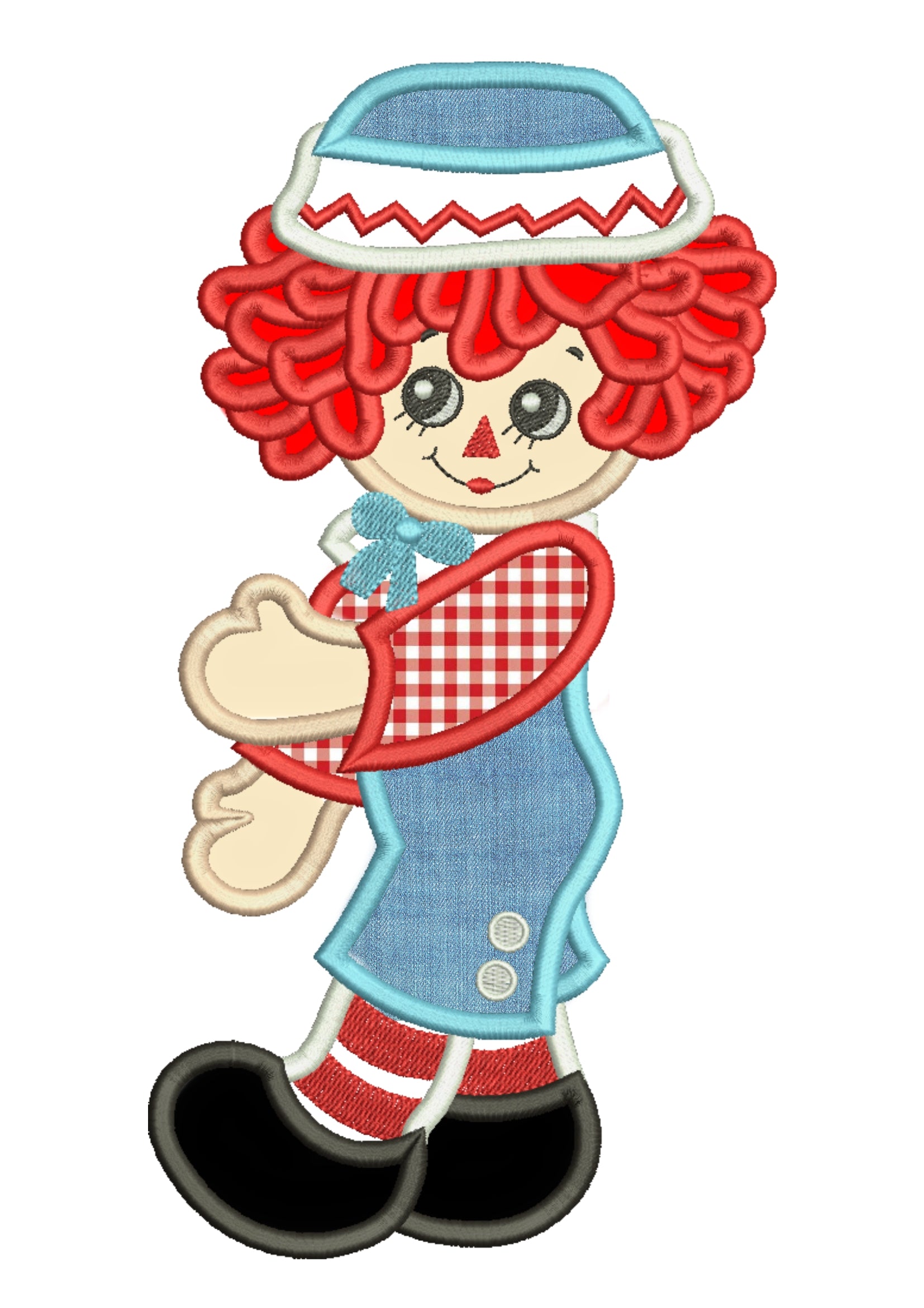 Rag doll Boy - Applique – DooBeeDoo Machine Embroidery Designs