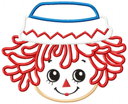 Raggedy Andy Face - Applique