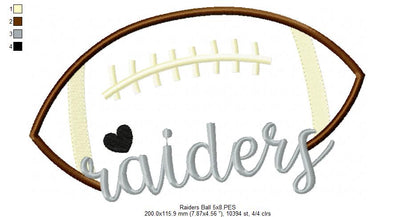 Football Raiders Ball - Fill Stitch