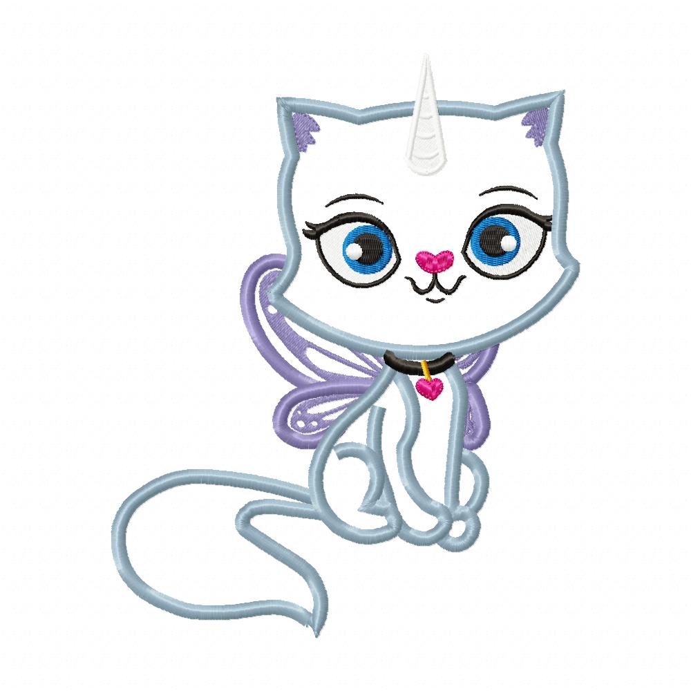 Felicity Unicorn Kitty - Appliqué – Machine Embroidery Design
