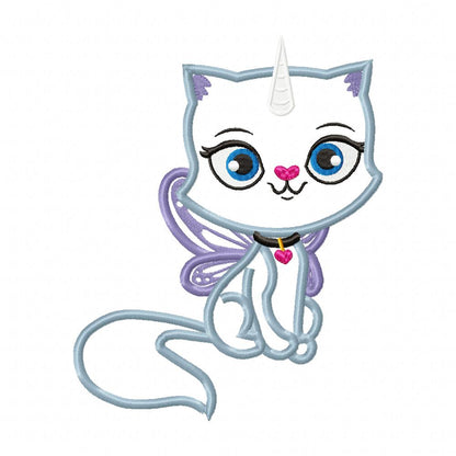 Felicity Unicorn Kitty - Appliqué – Machine Embroidery Design