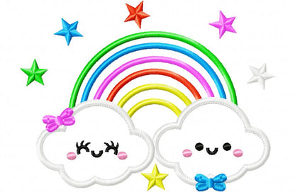 Rainbow and Clouds - Applique