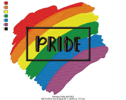 Rainbow Pride - Fill Stitch