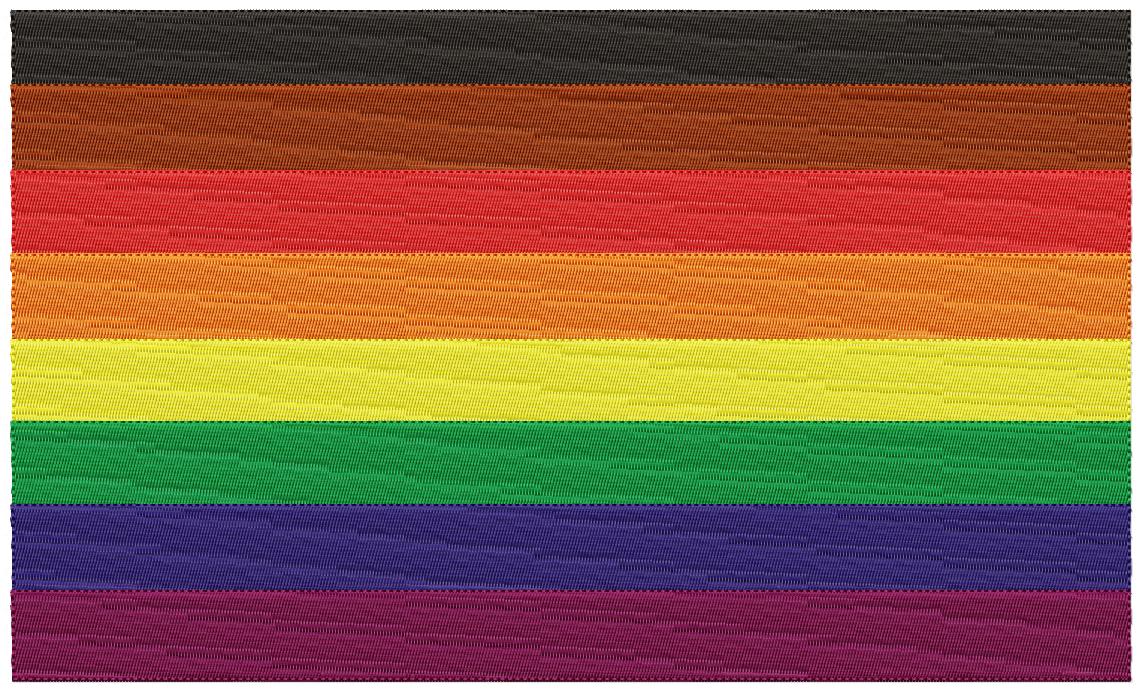 Pride Flag - Fill Stitch