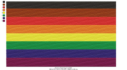 Pride Flag - Fill Stitch