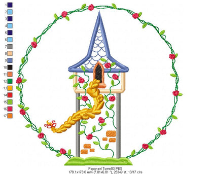 Fairy Tales Princes for Wood Hoop - Set of 7 Designs - 3 Sizes - Machine Embroidery Design