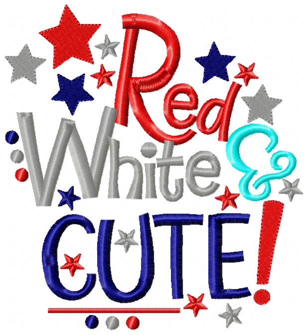Red White & Cute - Fill Stitch Embroidery