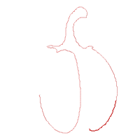 Halloween Pumpkin - Redwork