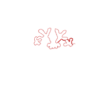 Reindeer Family - Redwork
