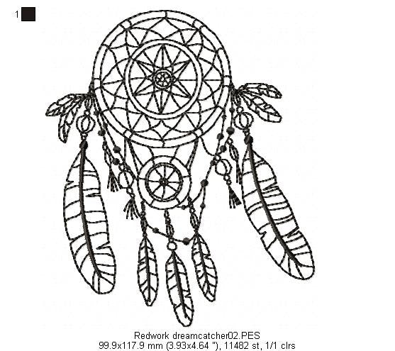 Dream Catcher - Redwork