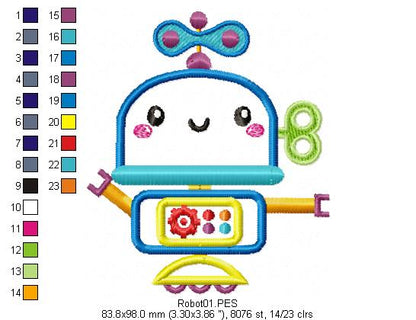 Robot toy 5 - Applique