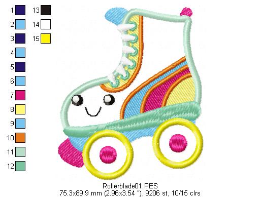 Cute Rollerblade - Applique