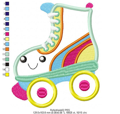 Cute Rollerblade - Applique