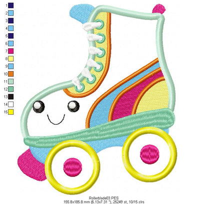 Cute Rollerblade - Applique