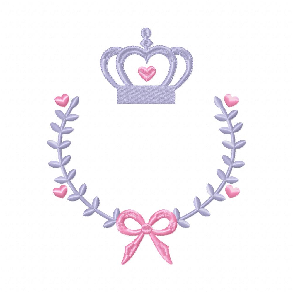 Royal Frame with Bow - Applique