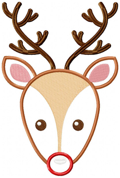 Christmas Rudolph Reindeer - Applique