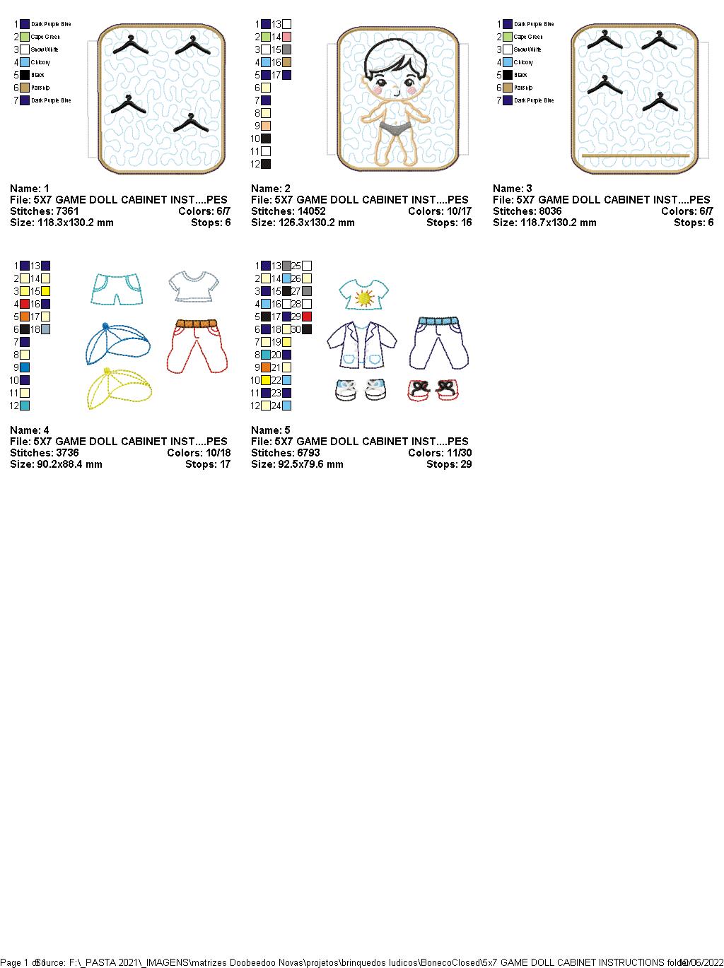 Wardrobe Boy Sensory Games - ITH Project - Machine Embroidery Design