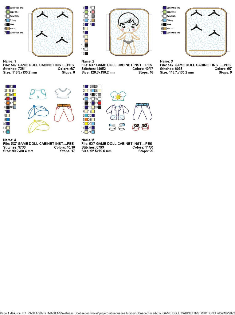 Wardrobe Boy Sensory Games - ITH Project - Machine Embroidery Design