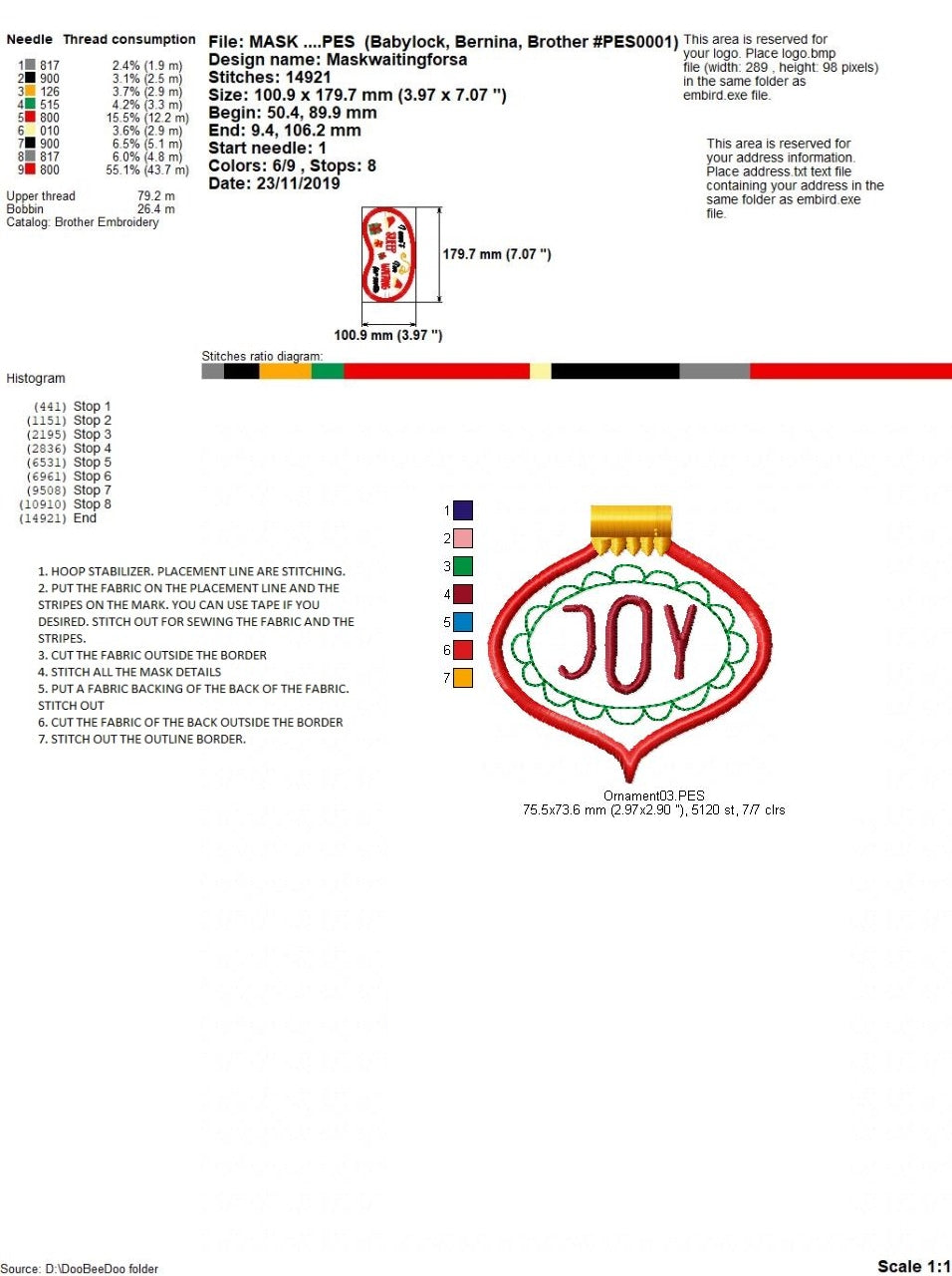 Christmas Ornaments - ITH Project - Machine Embroidery Design