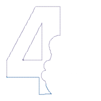 Safari Friends Number Four 4th Birthday - Applique