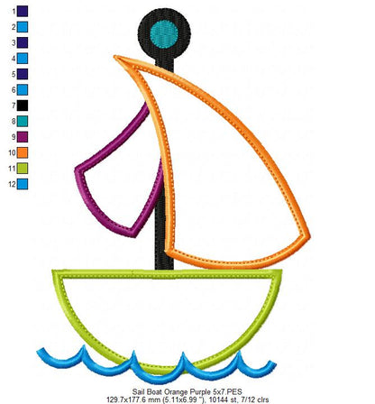 Nautical Boats Collection - Applique - Set of 7 designs