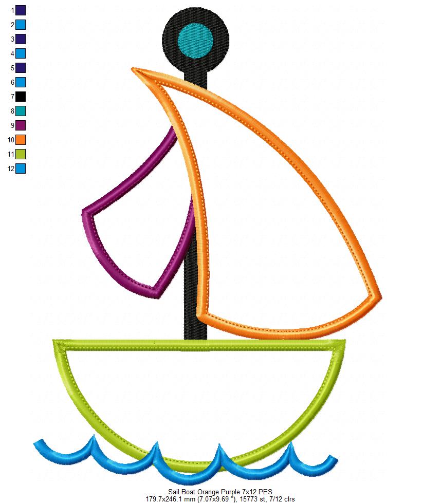 Nautical Boats Collection - Applique - Set of 7 designs