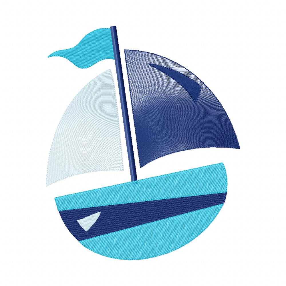 Sail Boat - Fill Stitch