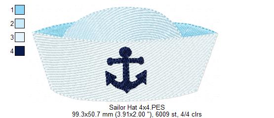Sailor Hat - Fill Stitch