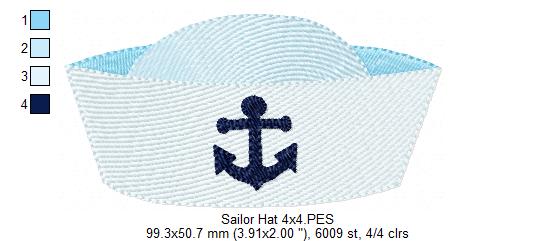 Nautical Sailor Whale Collection - Fill Stitch - Set of 4 designs