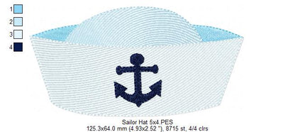 Nautical Sailor Whale Collection - Fill Stitch - Set of 4 designs