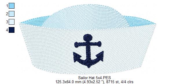 Nautical Sailor Whale Collection - Fill Stitch - Set of 4 designs