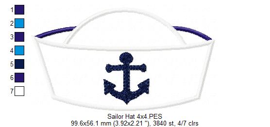 Sailor Hat - Applique Embroidery