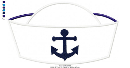 Sailor Hat - Applique Embroidery