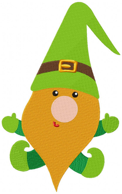 Saint Patrick Leprechaun – Fill Stitch – Machine Embroidery Design