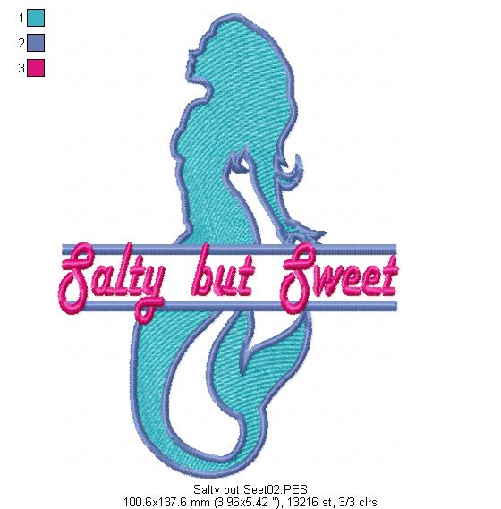 Salty but Sweet - Fill Stitch - Machine Embroidery Design