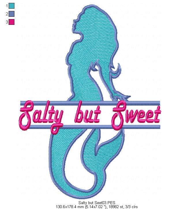 Salty but Sweet - Fill Stitch - Machine Embroidery Design