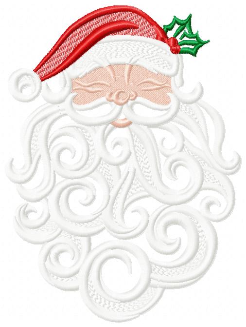 Santa Claus Christmas - Fill Stitch - Machine Embroidery Design