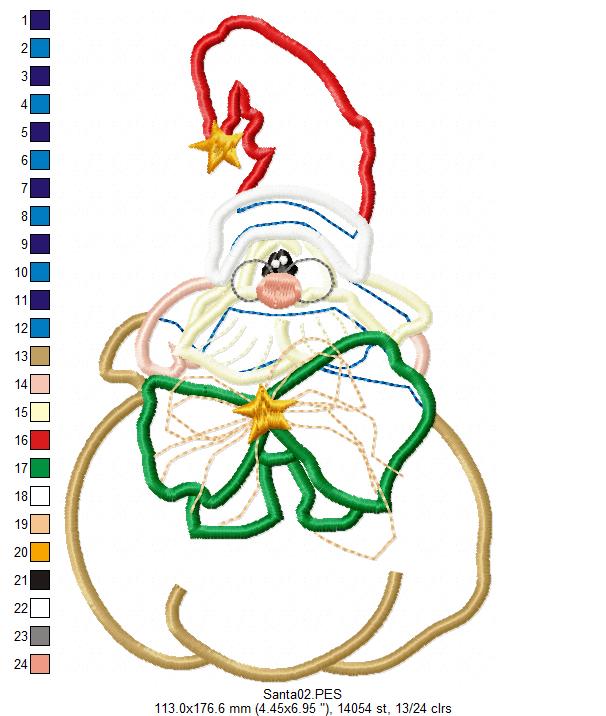 Cute Santa - Applique