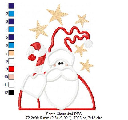 Jolly Santa Magic - Appliqué - Machine Embroidery Design