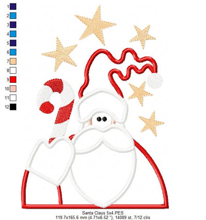 Jolly Santa Magic - Appliqué - Machine Embroidery Design