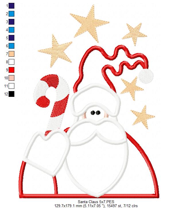 Jolly Santa Magic - Appliqué - Machine Embroidery Design