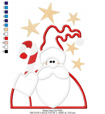 Jolly Santa Magic - Appliqué - Machine Embroidery Design