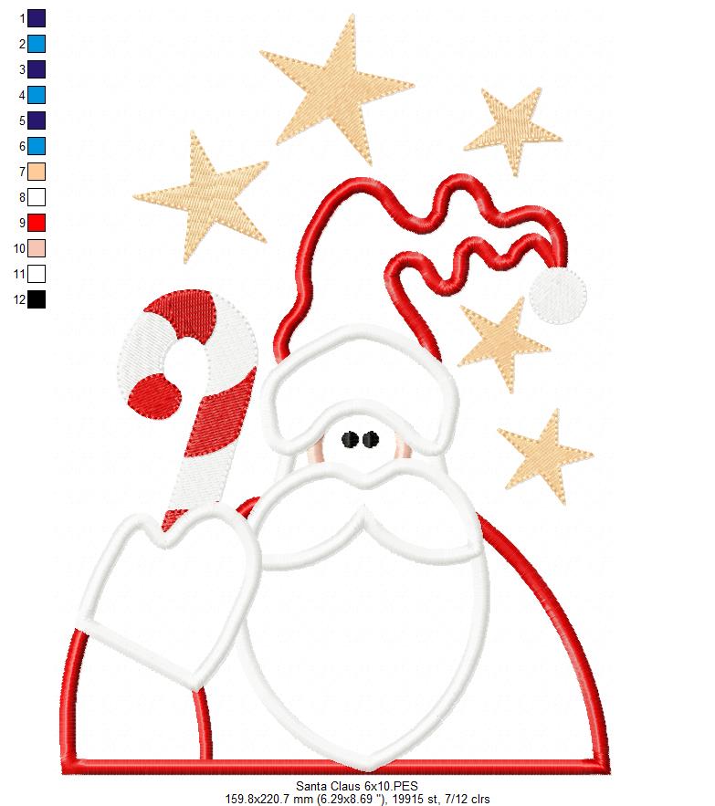 Jolly Santa Magic - Appliqué - Machine Embroidery Design